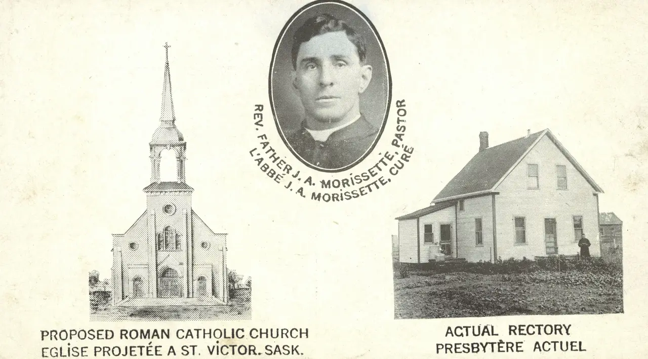 Proposed church and rectory, St. Victor, about 1910